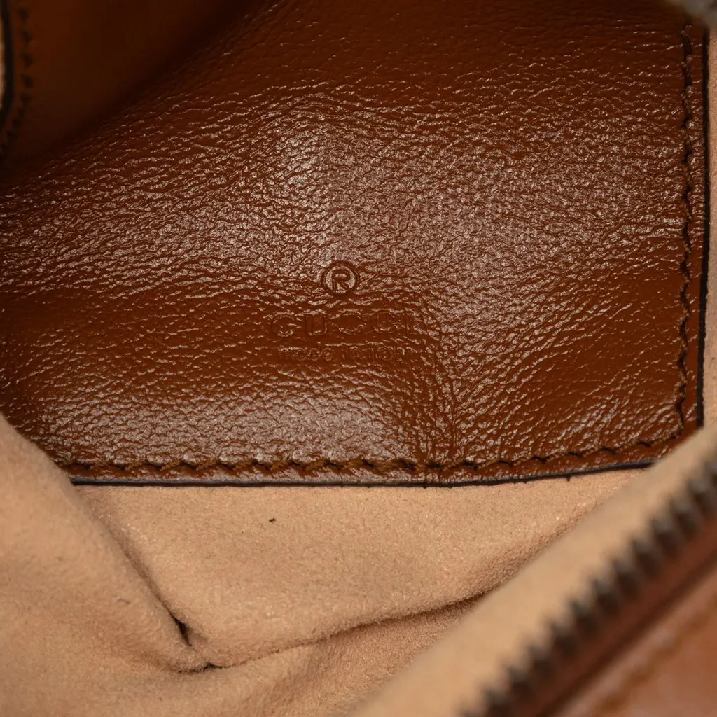 Gucci Mini GG Marmont Matelasse Calfskin Crossbody Brown Leather Very good - Model View
