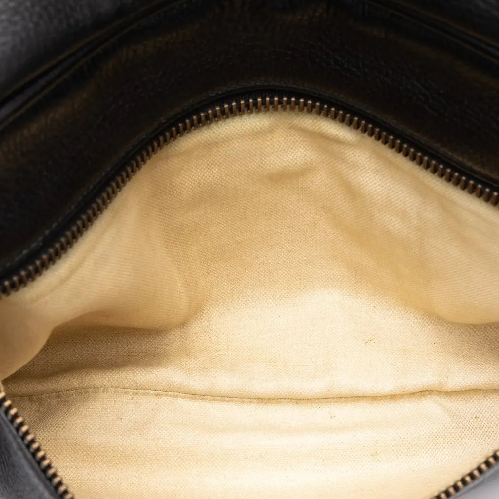 Gucci Grained Calfskin Logo Crossbody Black Leather Good - Box View