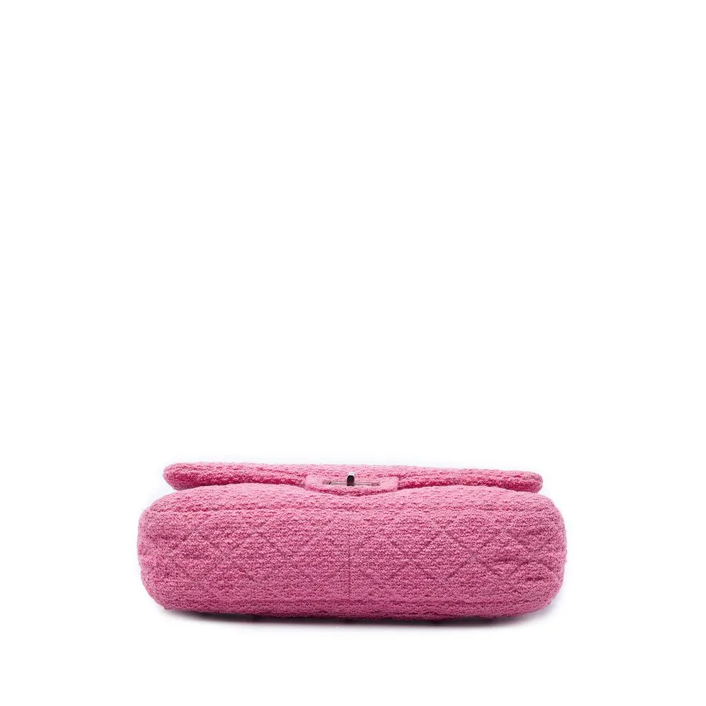 Chanel Jumbo Quilted Tweed Reissue 2.55 Easy Messenger Flap Pink Tweed Very good - Inside View