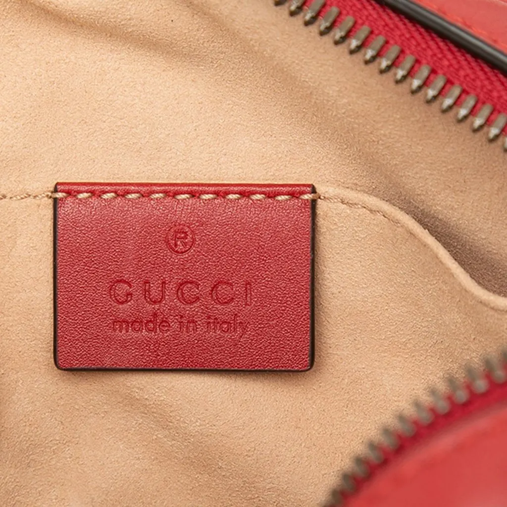 Gucci GG Marmont Matelasse Calfskin Belt Bag Red Leather Good - Box View