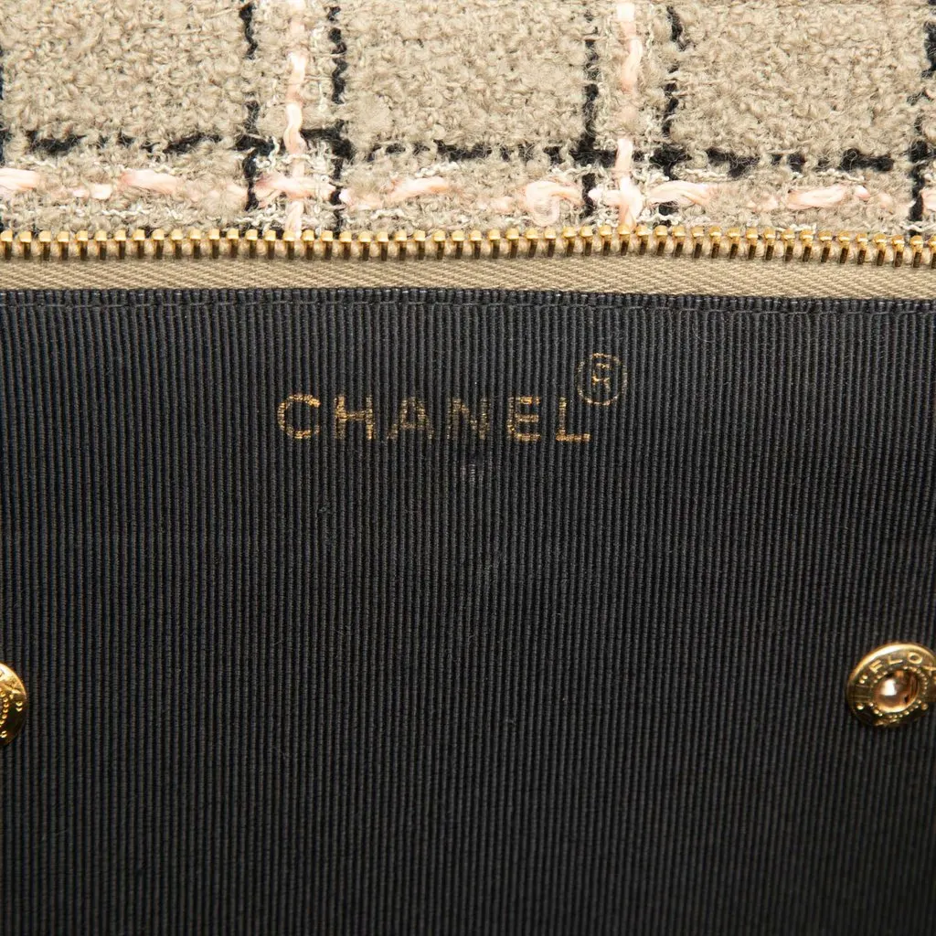 Chanel Multicolor Tweed and Leather Quadrato Box Shoulder Bag Beige Very good - Box View