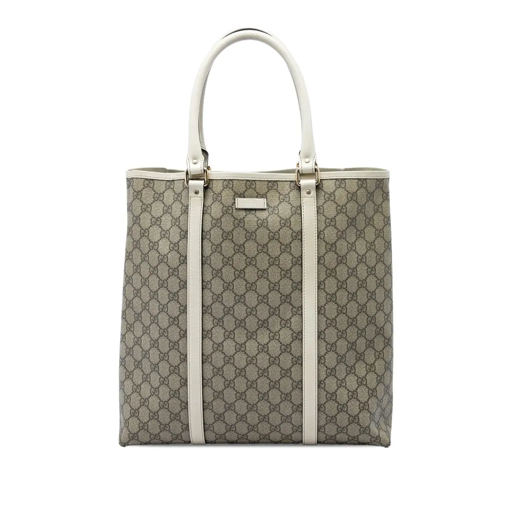 Gucci GG Supreme Joy Vertical Tote Beige Canvas Very good - Front View