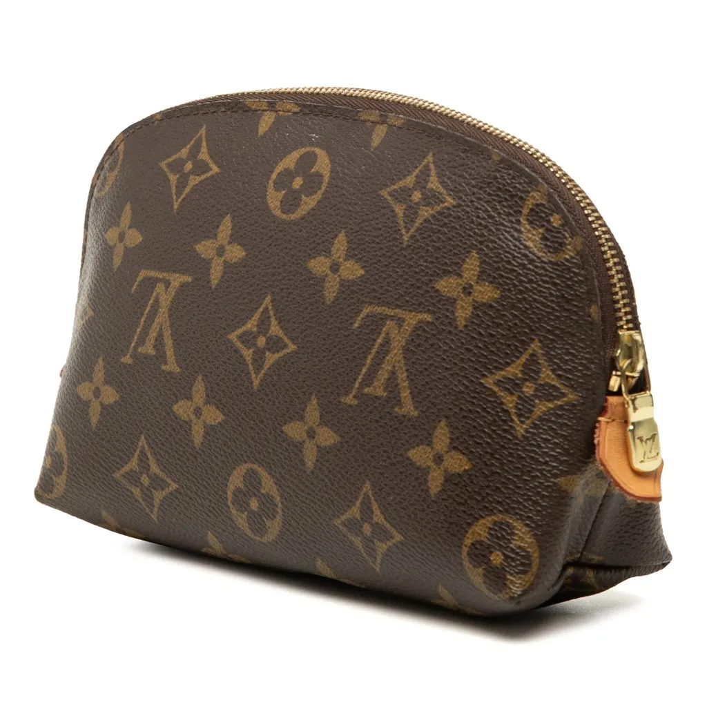 Louis Vuitton Monogram Cosmetic Pouch PM Brown Very good - Back View