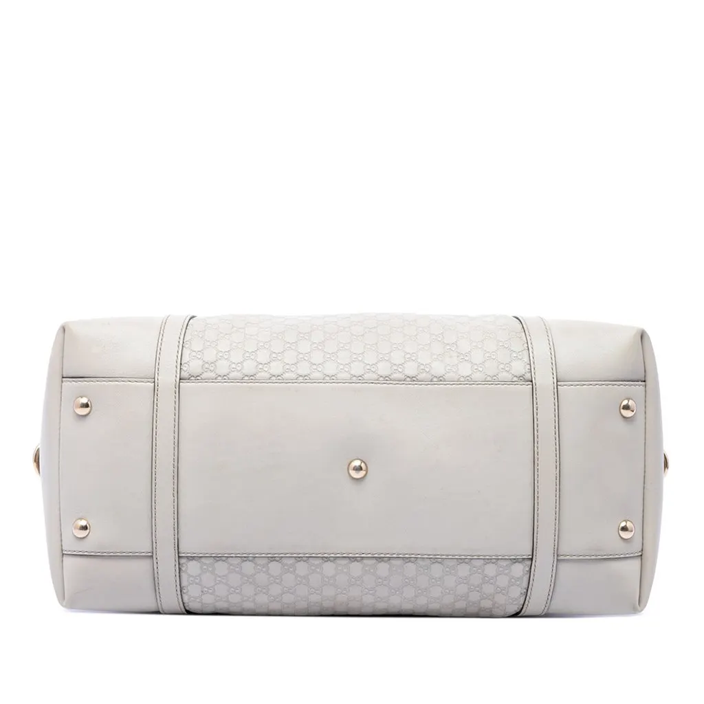 Gucci Large Microguccissima Nice Dome Satchel White Leather Very good - Inside View