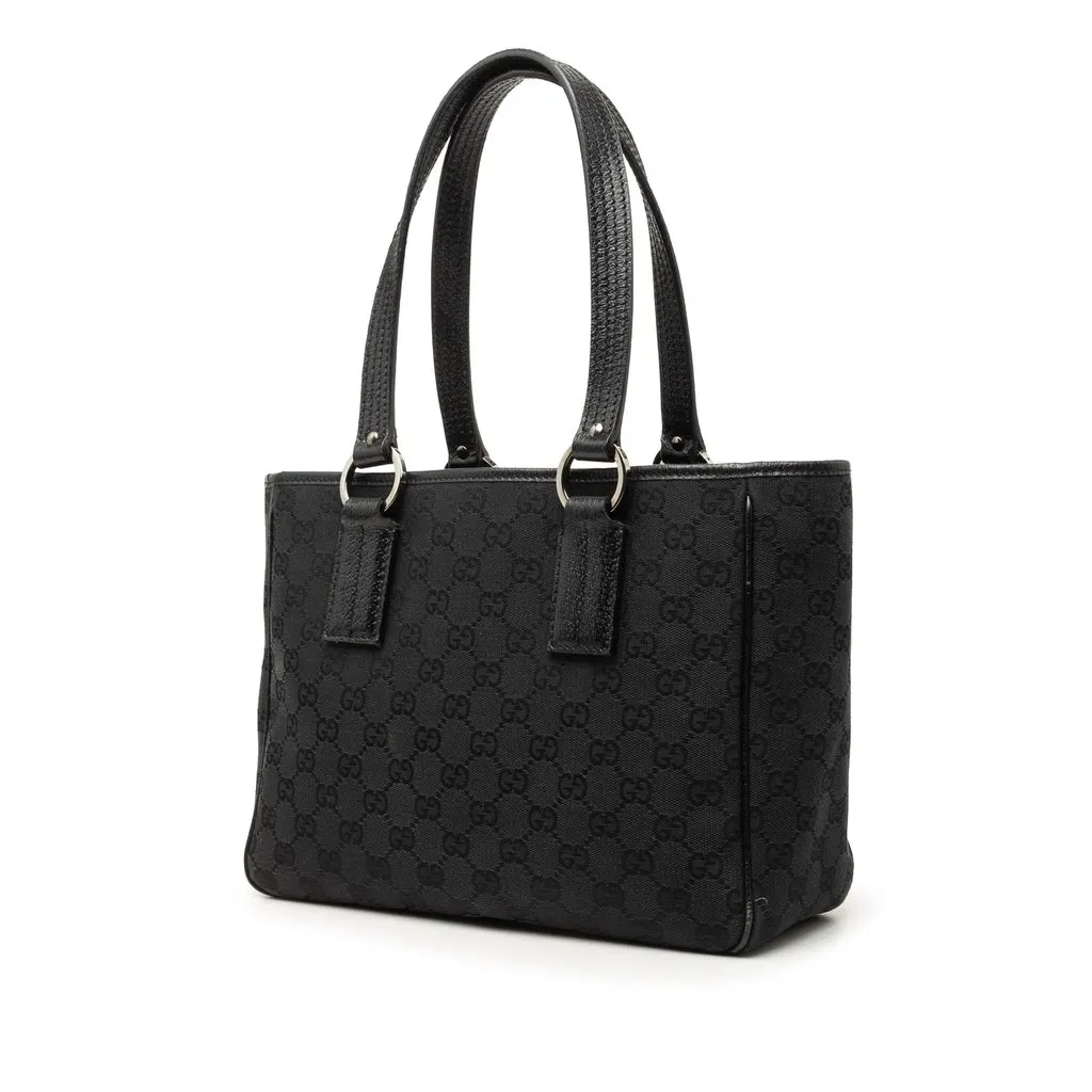 Gucci GG Canvas Tote Black Very good - Back View