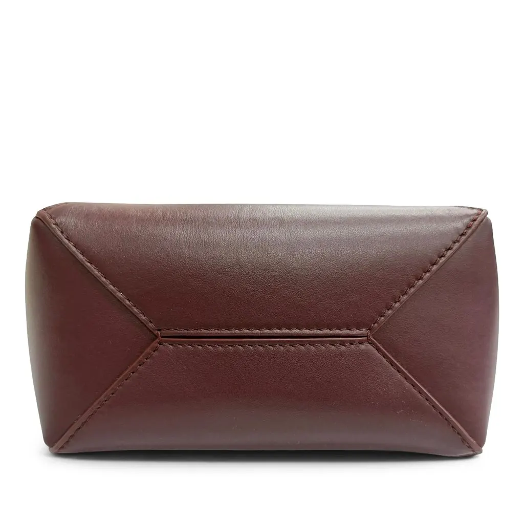 LOEWE Mini Shiny Calfskin Puzzle Fold Tote Red Leather Very good - Inside View