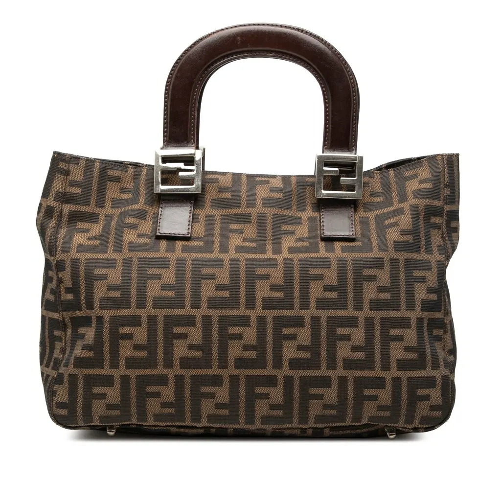Fendi Zucca Canvas Handbag Brown Canvas Very good - Front View