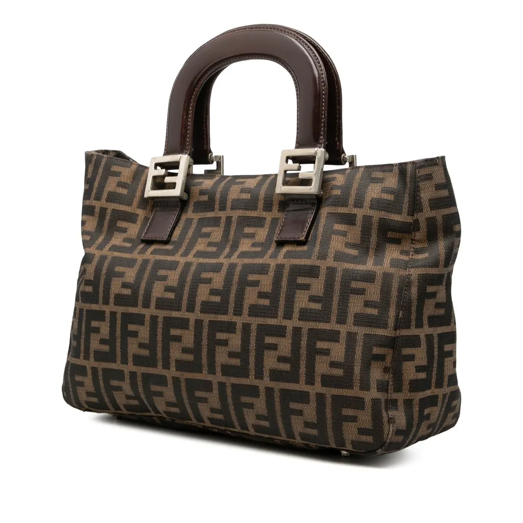 Fendi Zucca Canvas Handbag Brown Canvas Very good - Back View