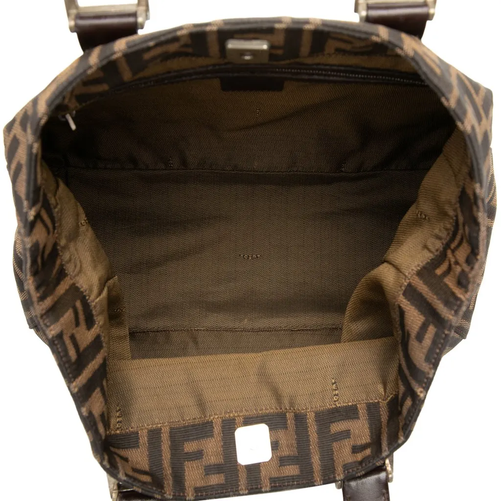 Fendi Zucca Canvas Handbag Brown Canvas Very good - Model View