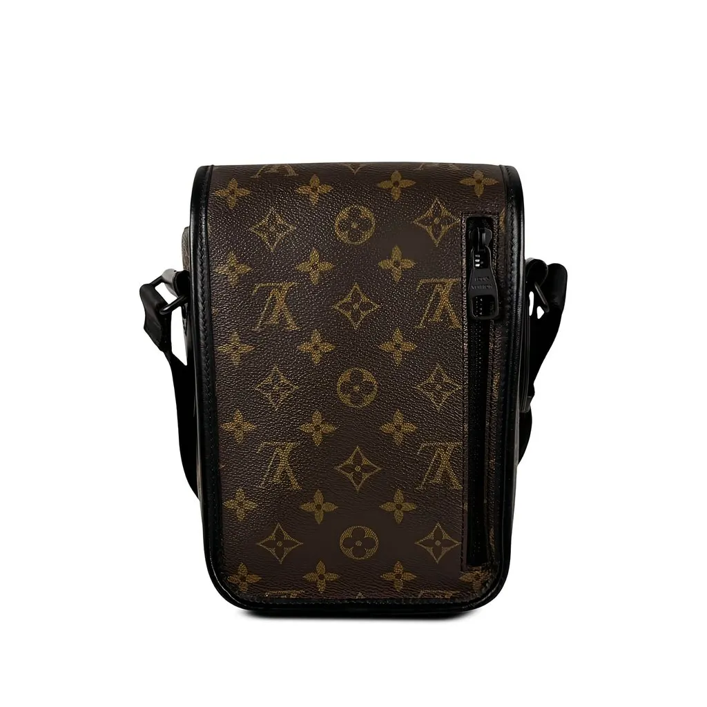 Louis Vuitton Monogram Macassar Archy Messenger PM Brown Canvas Very good - Back View