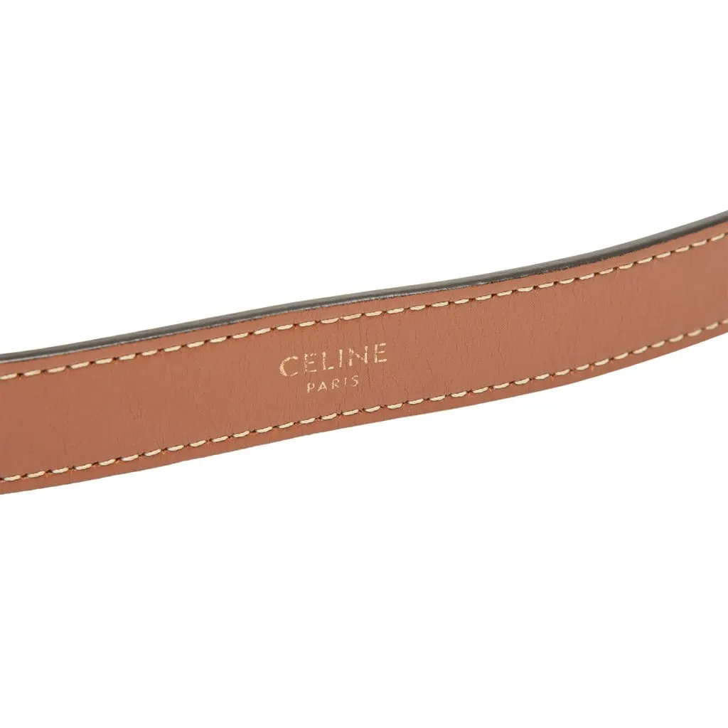 Celine Triomphe Coated Canvas Ava Shoulder Bag Brown Very good - Box View