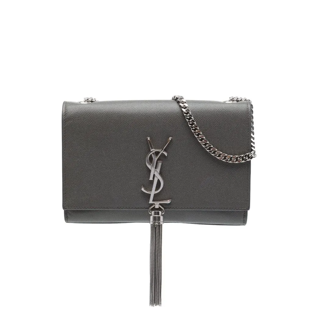 Saint Laurent Small Grain de Poudre Monogram Kate Tassel Crossbody