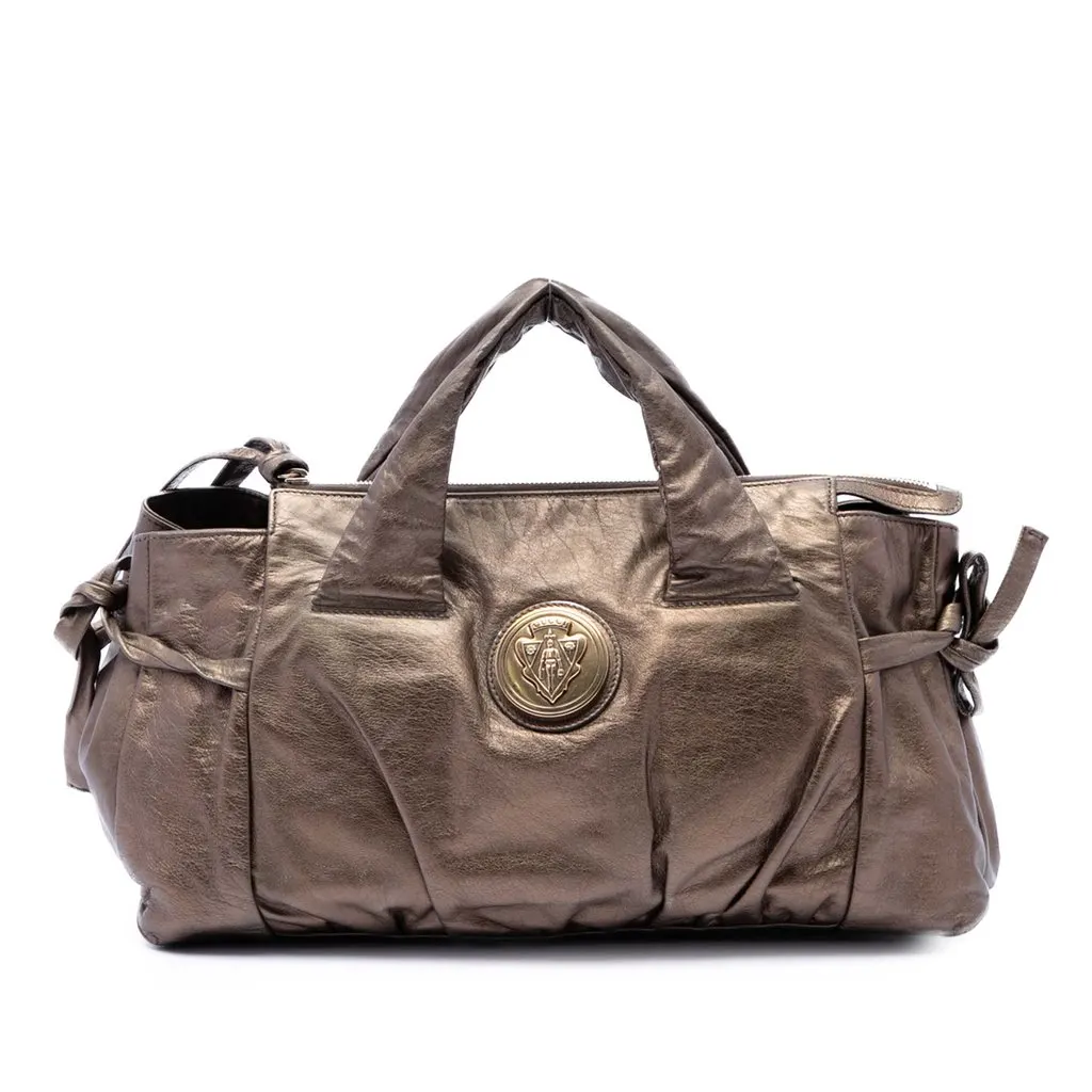 Gucci Metallic Calfskin Hysteria Handbag Brown Leather Very good - Front View