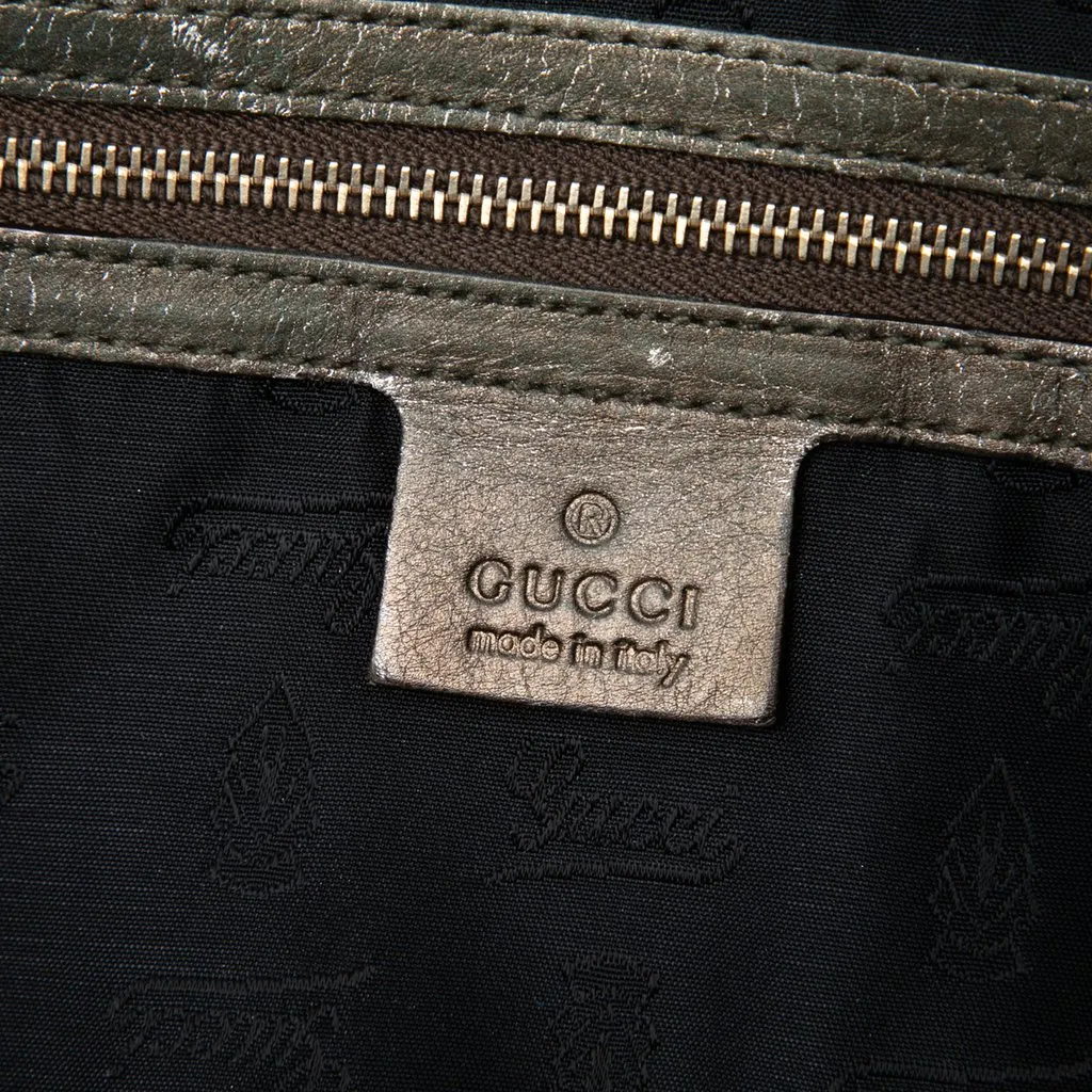 Gucci Metallic Calfskin Hysteria Handbag Brown Leather Very good - Box View