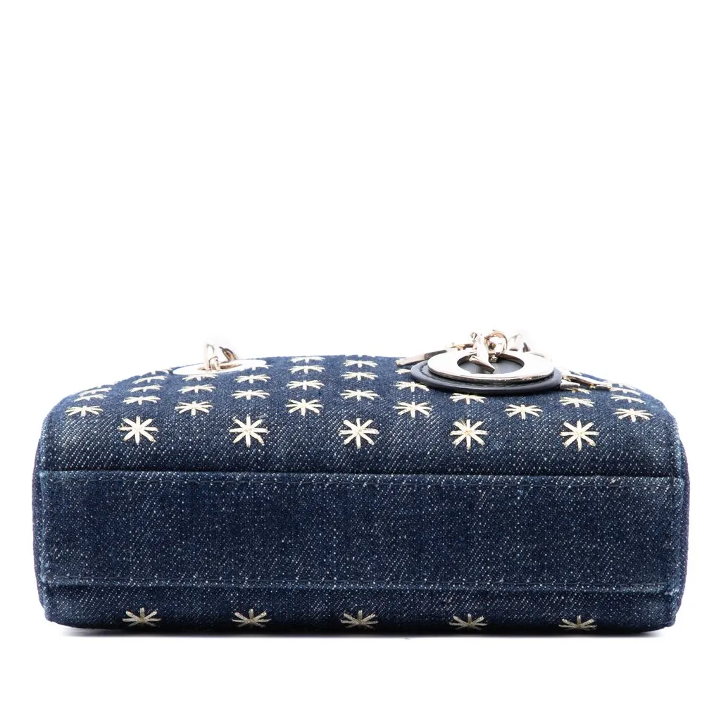 Dior Micro Star Embroidered Denim Lady D Joy Blue Denim Very good - Inside View