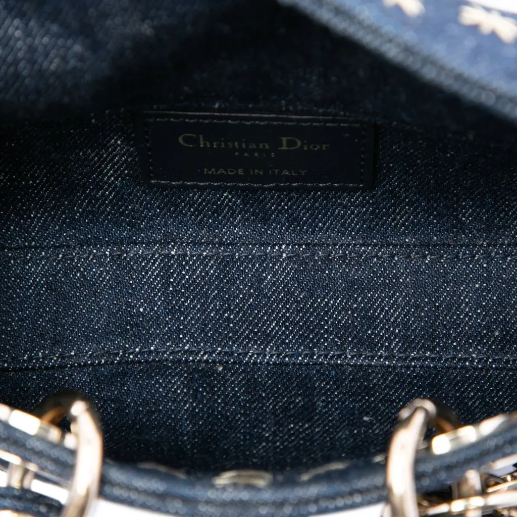 Dior Micro Star Embroidered Denim Lady D Joy Blue Denim Very good - Model View
