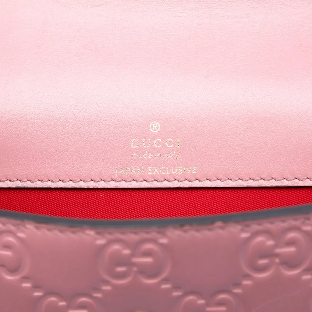 Gucci Mini Guccissima Cherry Crossbody Pink Leather Very good - Box View