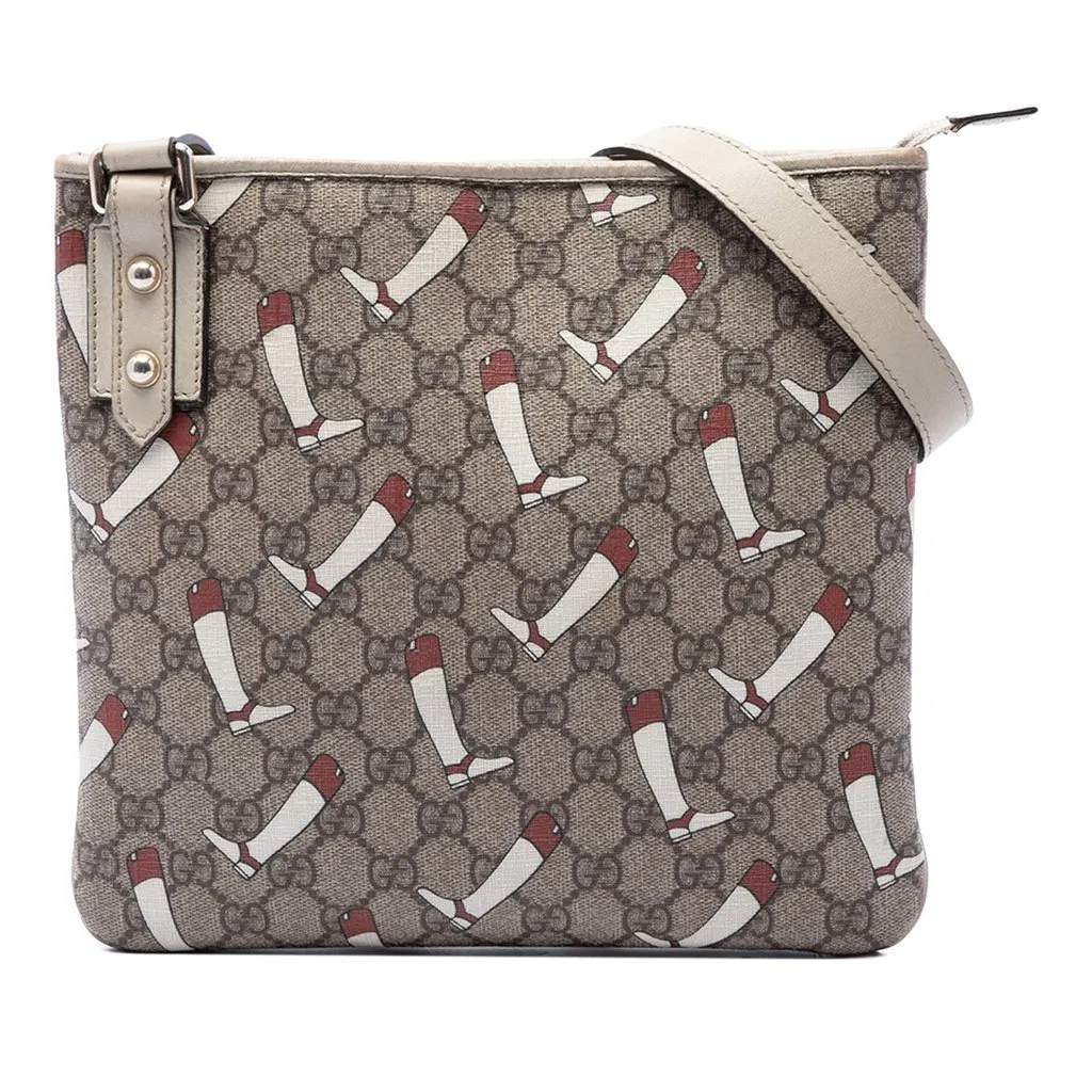 Gucci GG Supreme The Boot Crossbody Beige Canvas Good - Front View