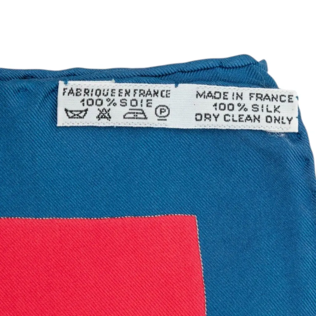Hermès Kosmima Silk Scarf 90 Red Silk Very good - Back View