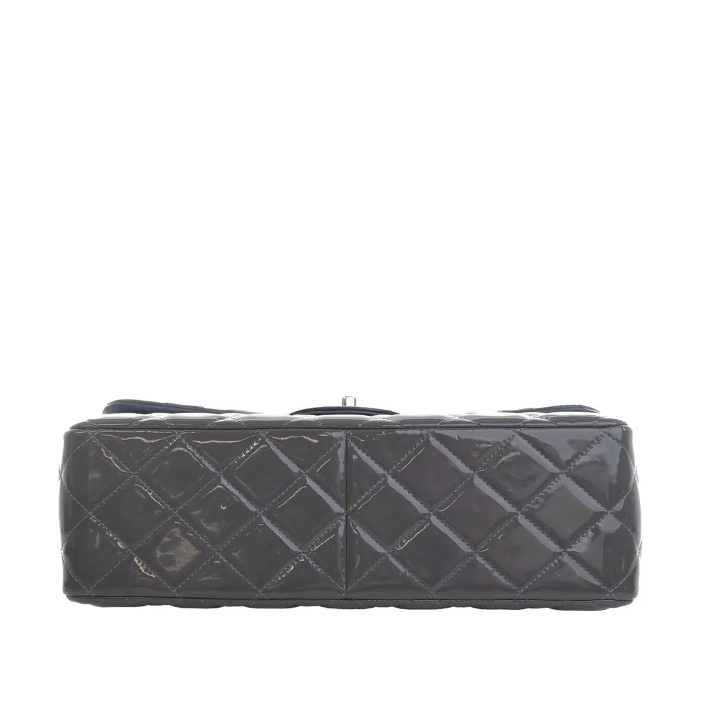 Chanel Jumbo Classic Striped Patent Double Flap MultiColor Leather Very good - Box View