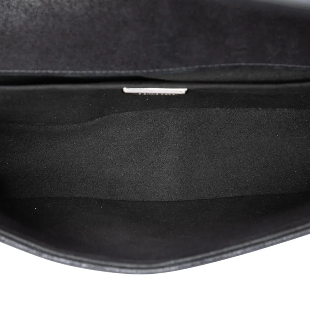 Chanel Old Medium Sequin And Patent Boy Flap Black Leather Very good - Model View