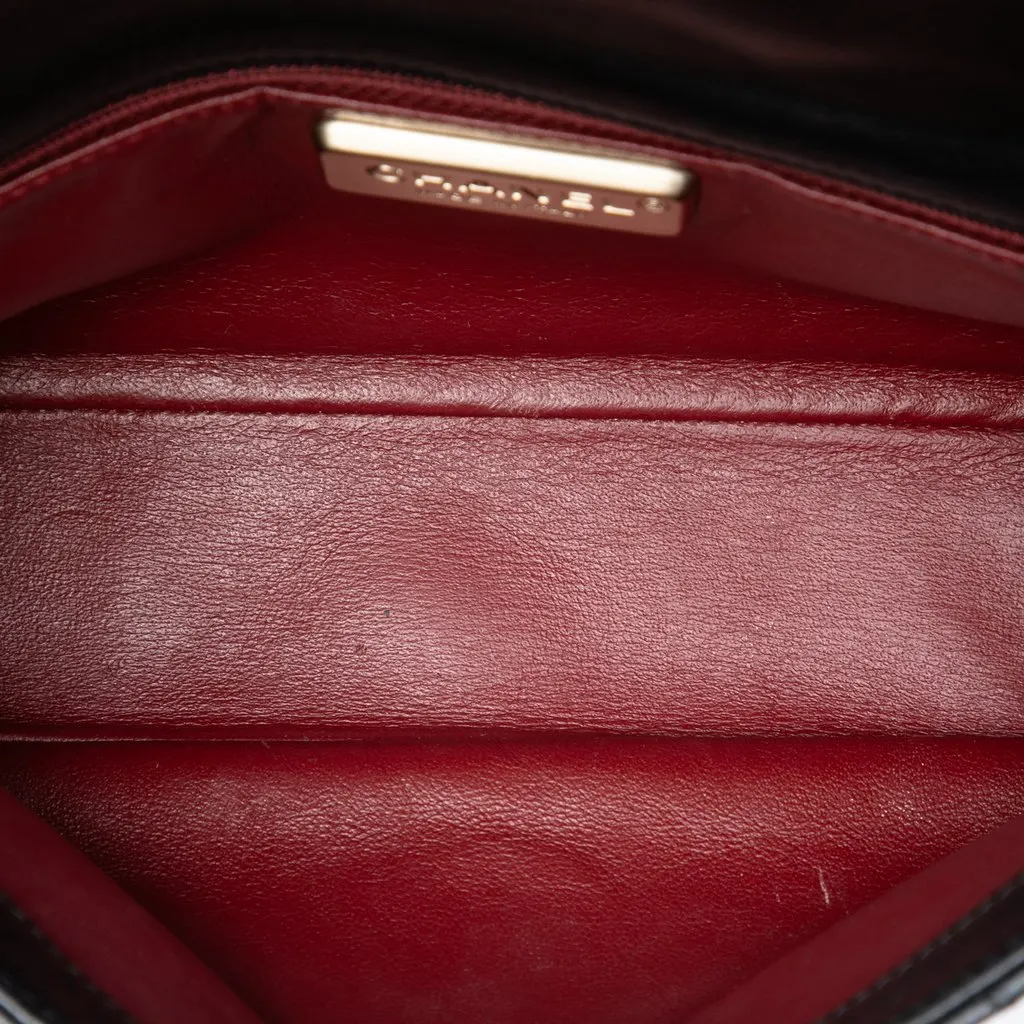 Chanel Medium Quilted Lambskin Westminster Pearl Flap Black Leather Good - Model View