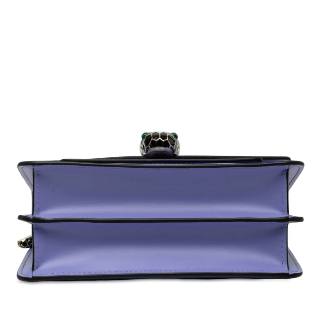 Bvlgari Calfskin Serpenti Forever Crossbody Purple Leather Very good - Inside View