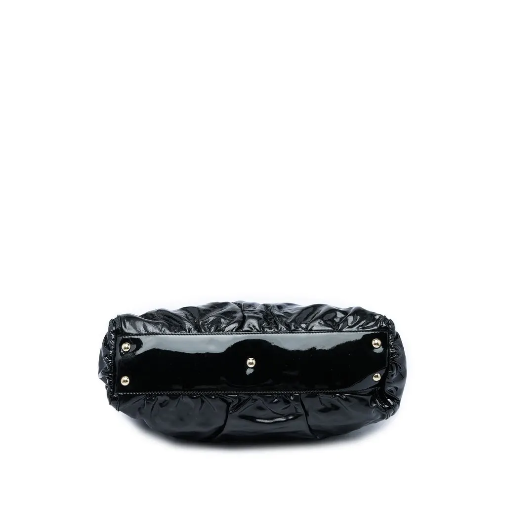 Gucci Patent Abbey D Ring Tote Black Leather Very good - Inside View