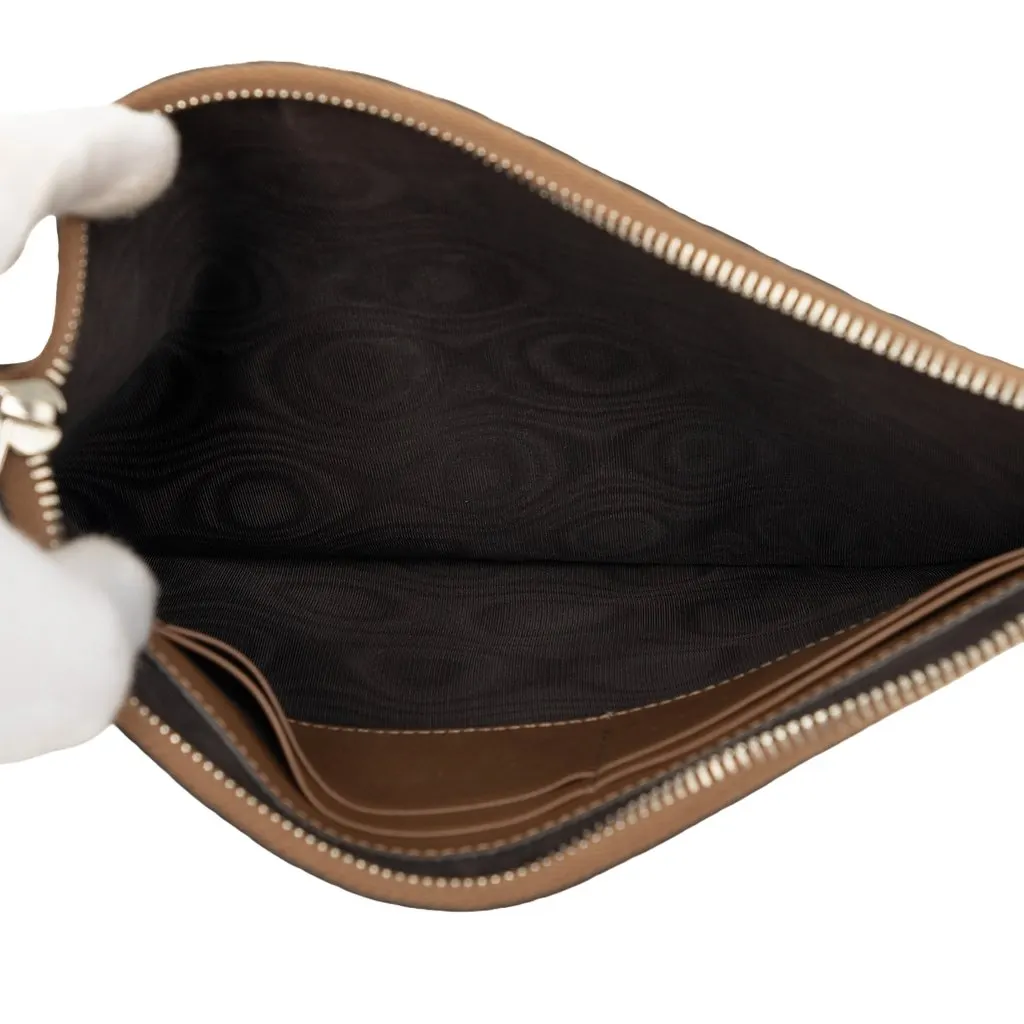 Gucci Microguccissima Clutch Brown Leather Very good - Model View
