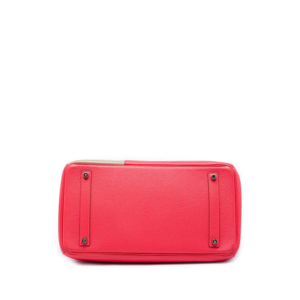 Hermès Tricolor Clemence and Swift Birkin Cascade Retourne 35 Pink Leather Very good - Inside View