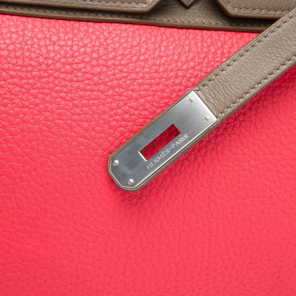 Hermès Tricolor Clemence and Swift Birkin Cascade Retourne 35 Pink Leather Very good - Box View