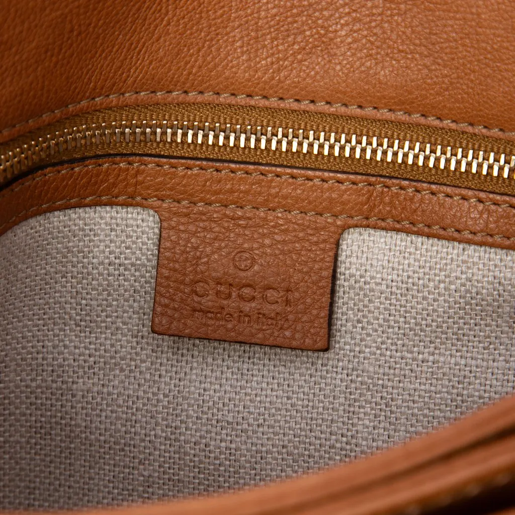Gucci Calfskin Marrakech Crossbody Brown Leather Very good - Box View