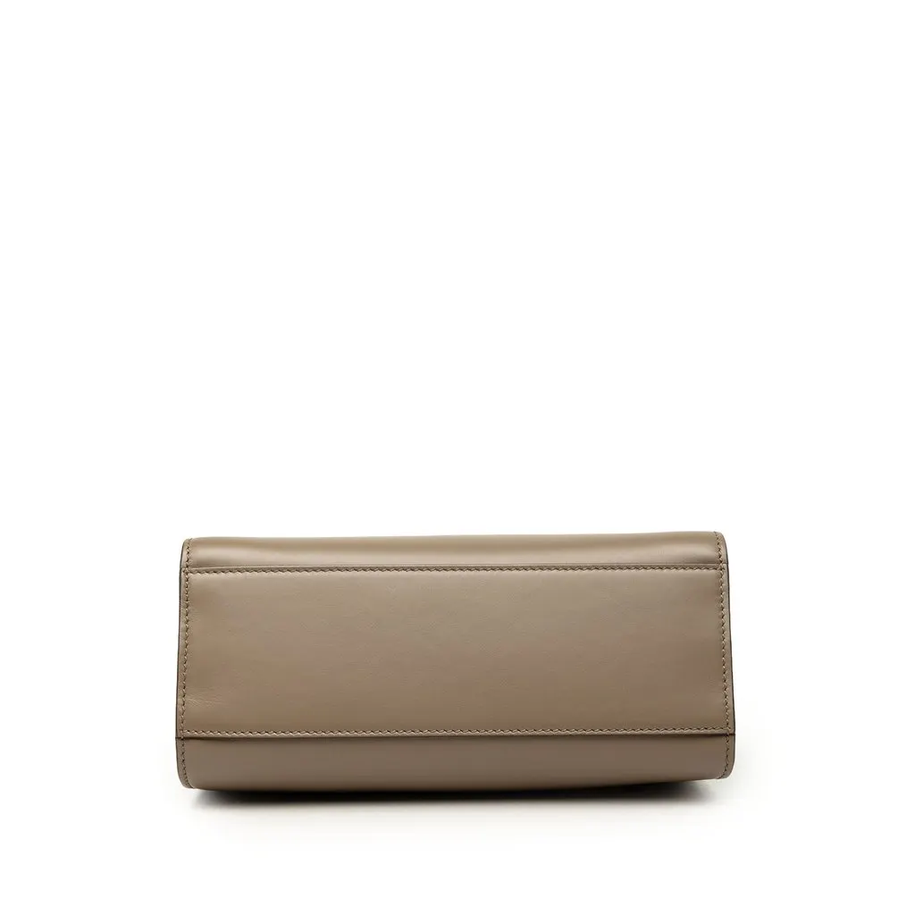 Gucci Mini Calfskin Web Bamboo Nymphaea Satchel Brown Leather Very good - Inside View