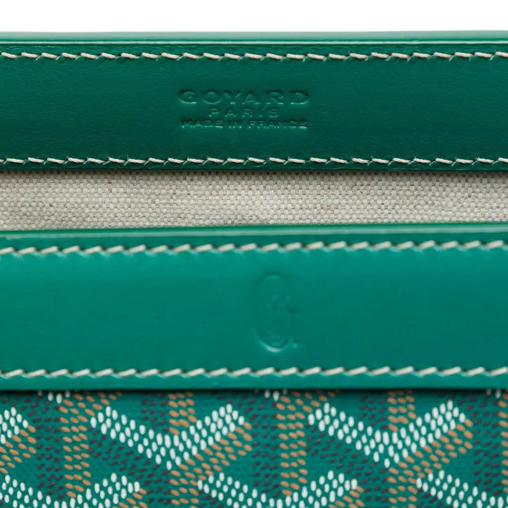 Goyard Goyardine Bellechasse PM Green Canvas Very good - Box View