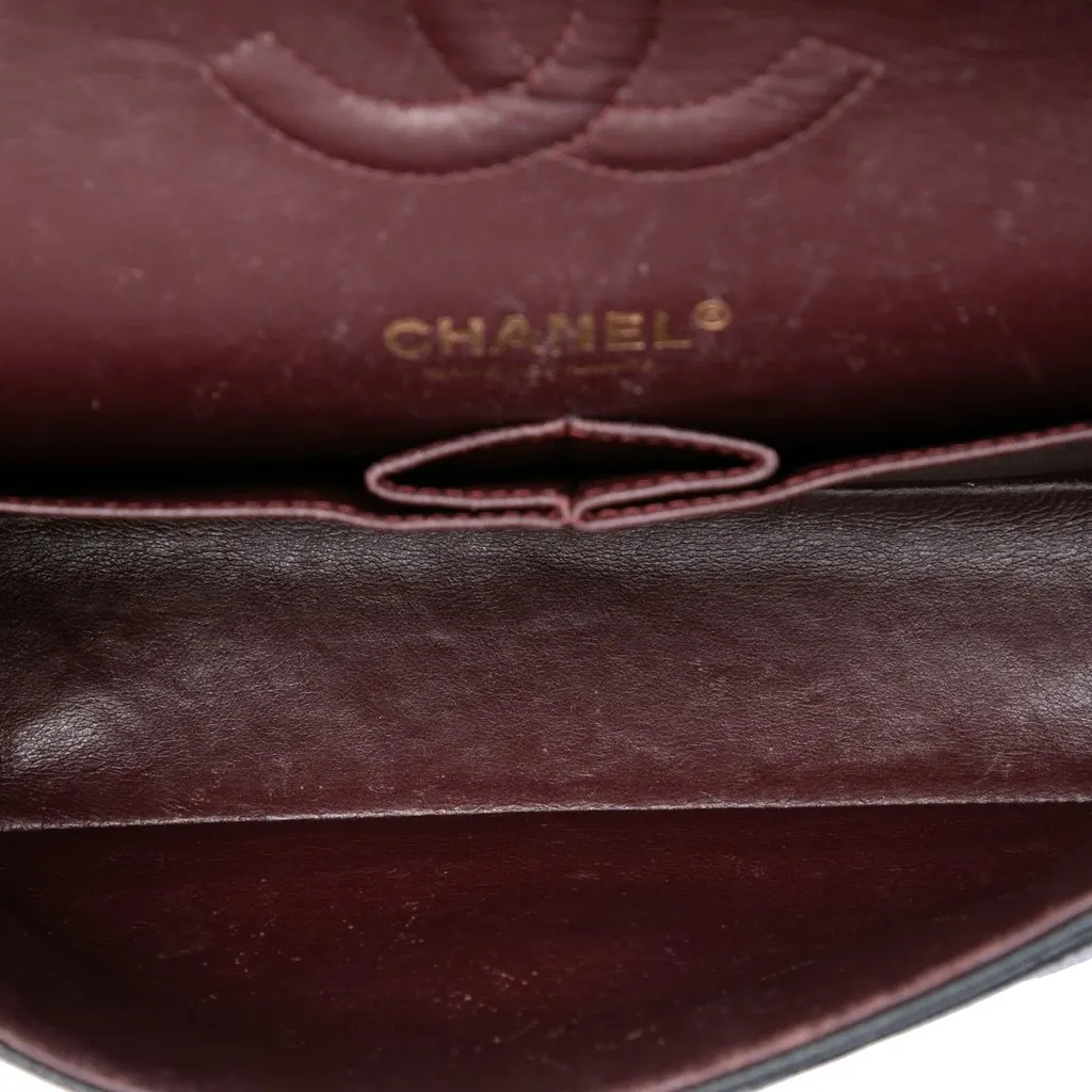 Chanel Medium Classic Caviar Double Flap Black Leather Good - Model View