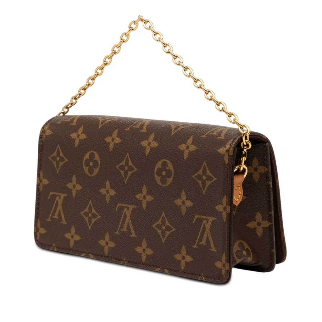 Louis Vuitton Monogram Lily Wallet On Chain Brown Very good - Back View
