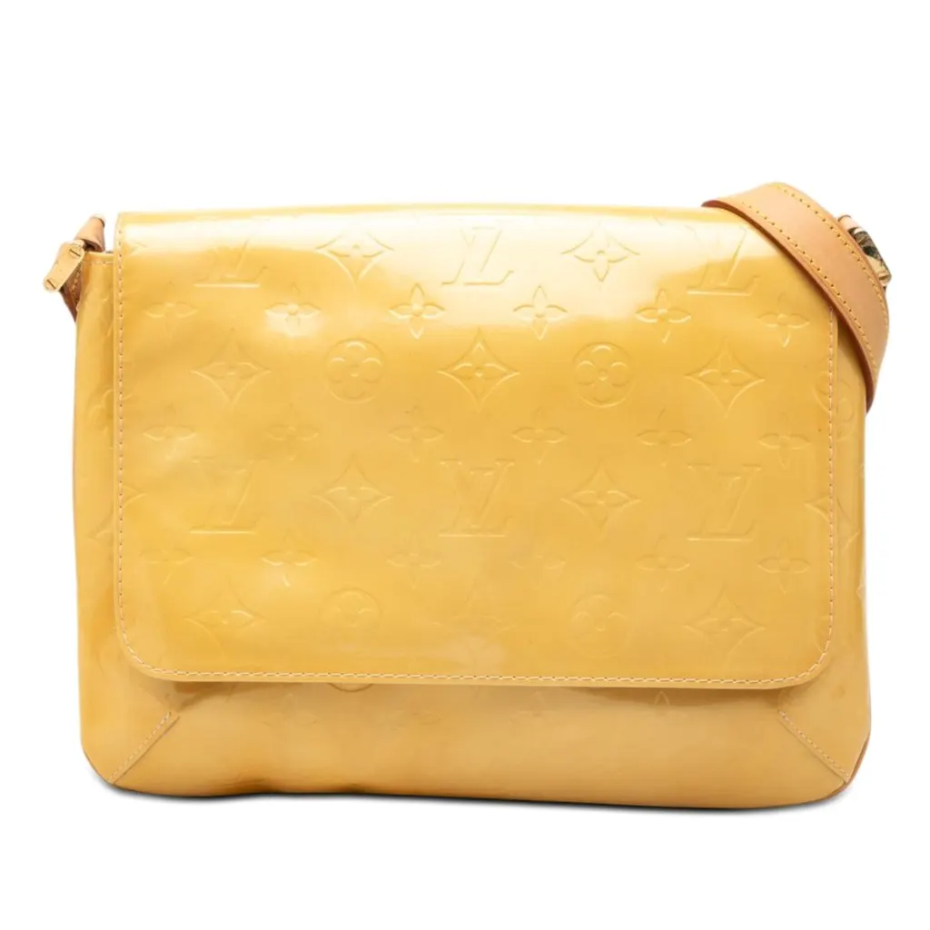 Louis Vuitton Monogram Vernis Thompson Street Yellow Leather Good - Front View