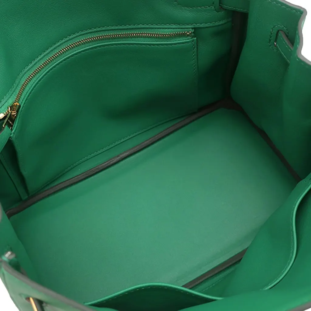 Hermès Swift Birkin Retourne 25 Green Leather Very good - Model View