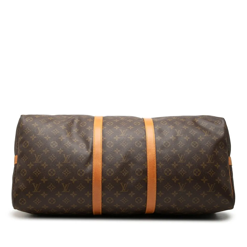 Louis Vuitton Monogram Keepall Bandouliere 60 Brown Canvas Good - Inside View