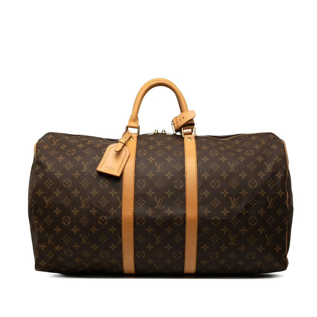 Louis Vuitton Monogram Keepall 55 Brown Very good - Front View