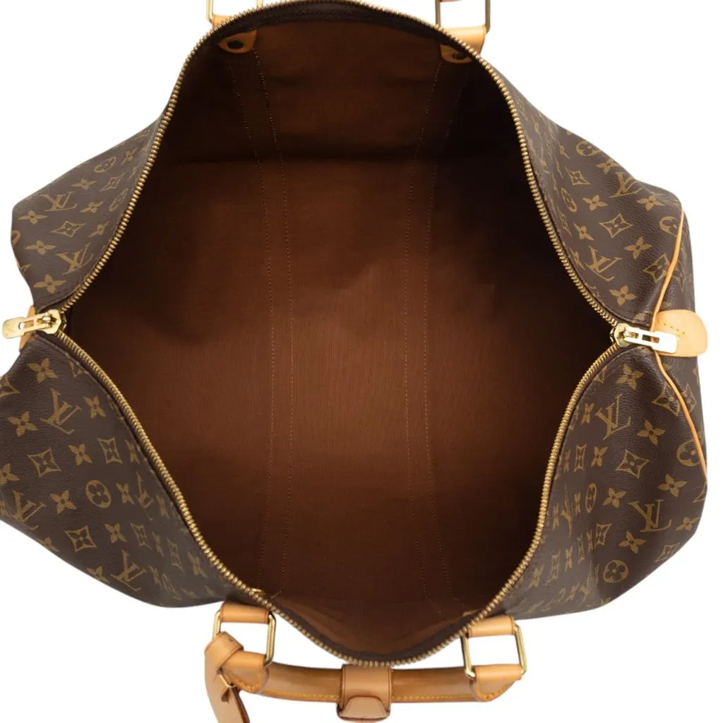 Louis Vuitton Monogram Keepall 55 Brown Very good - Model View