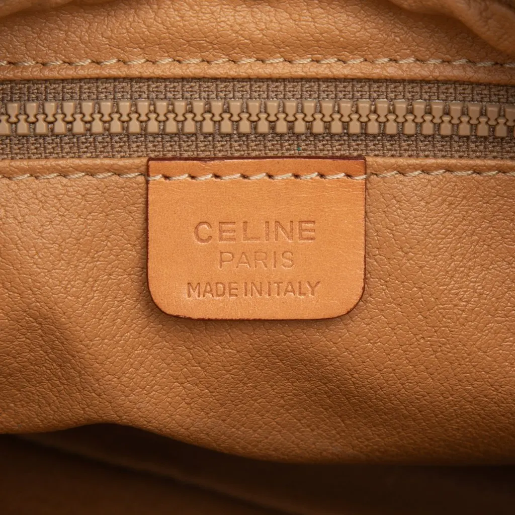 Celine Macadam Coated Canvas Clutch Brown Canvas Very good - Box View