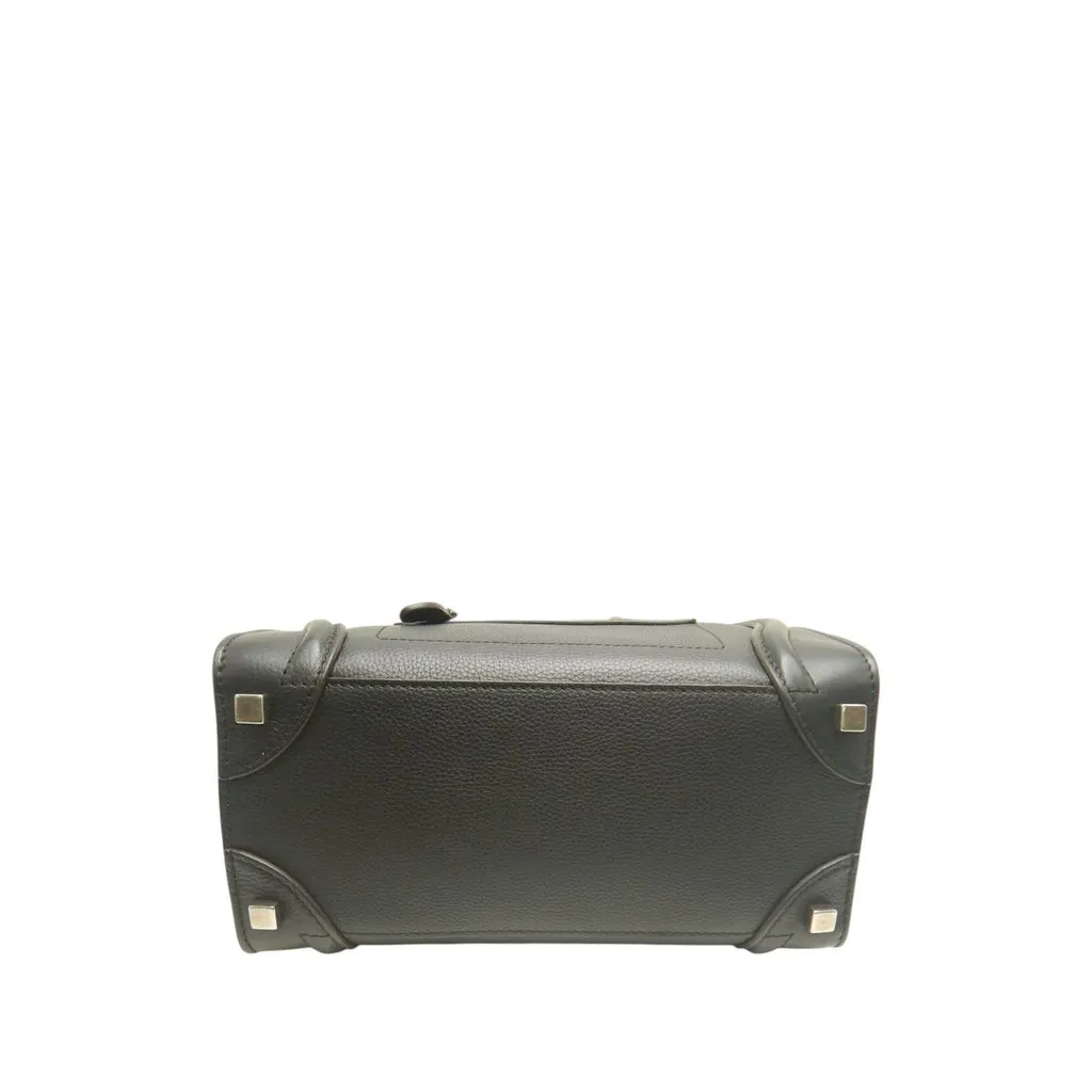 Celine Micro Calfskin Luggage Tote Black Leather Very good - Inside View