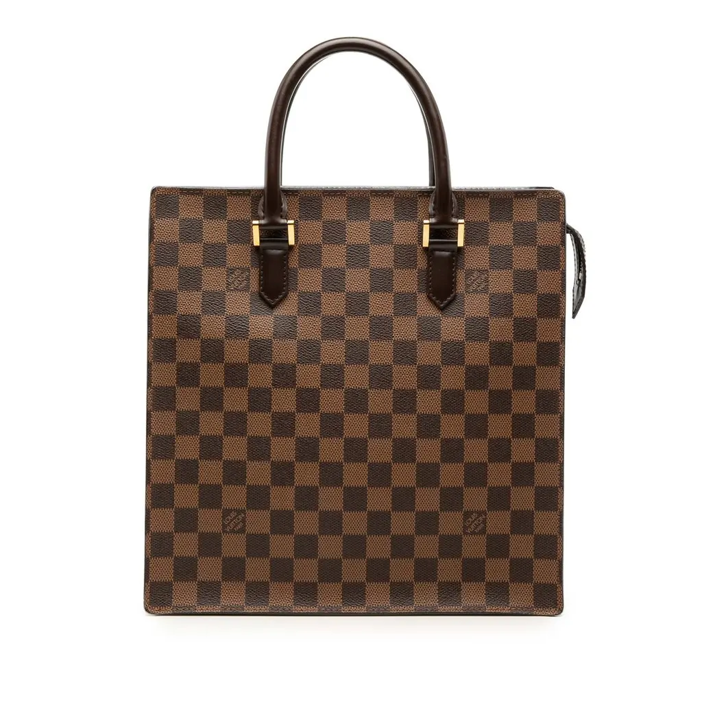 Louis Vuitton Damier Ebene Venice Sac Plat Brown Very good - Front View