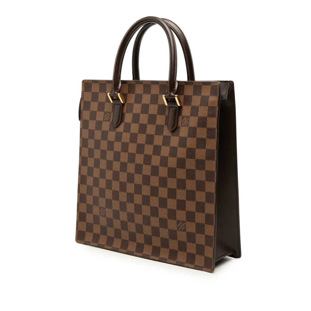 Louis Vuitton Damier Ebene Venice Sac Plat Brown Very good - Back View