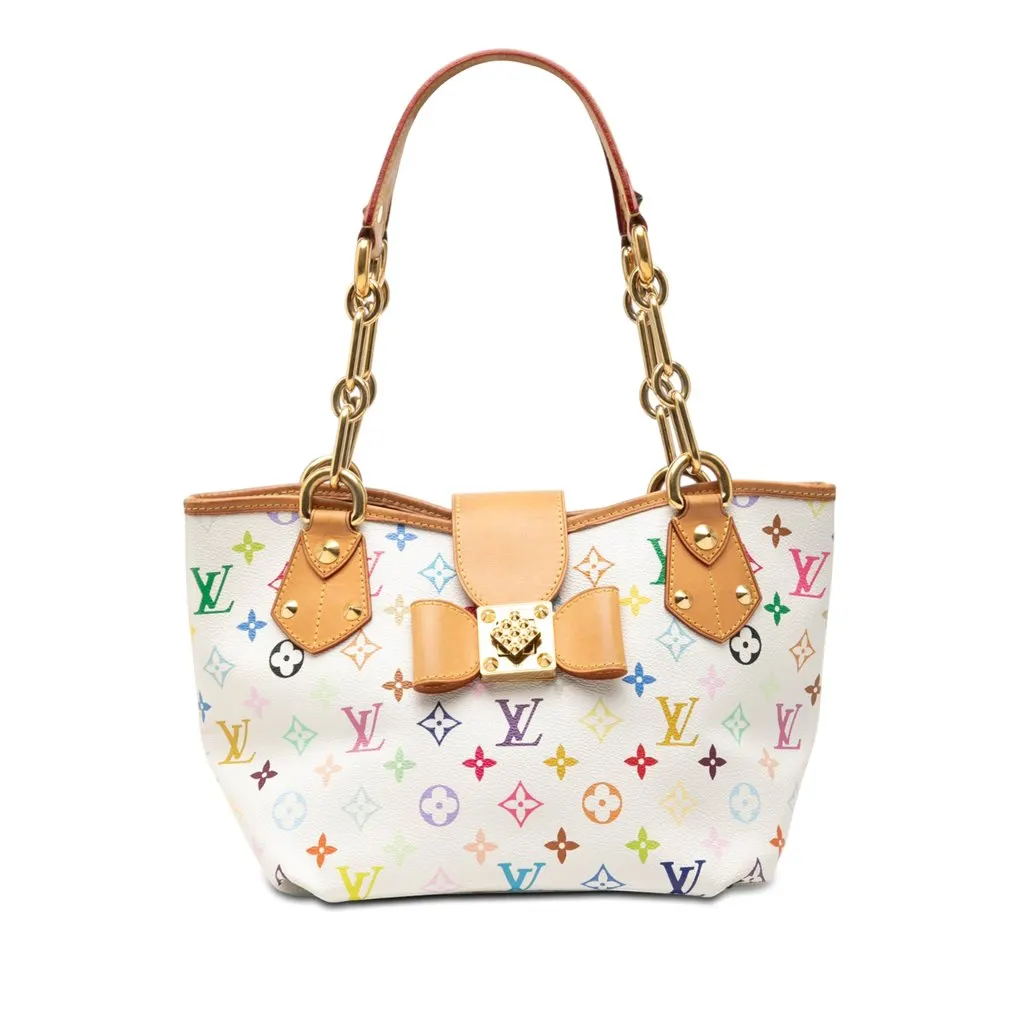 Louis Vuitton Monogram Multicolore Annie MM White Canvas Very good - Front View