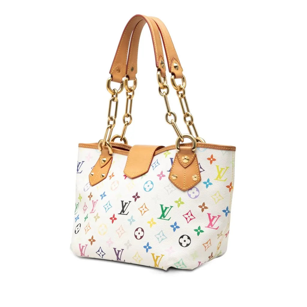 Louis Vuitton Monogram Multicolore Annie MM White Canvas Very good - Back View
