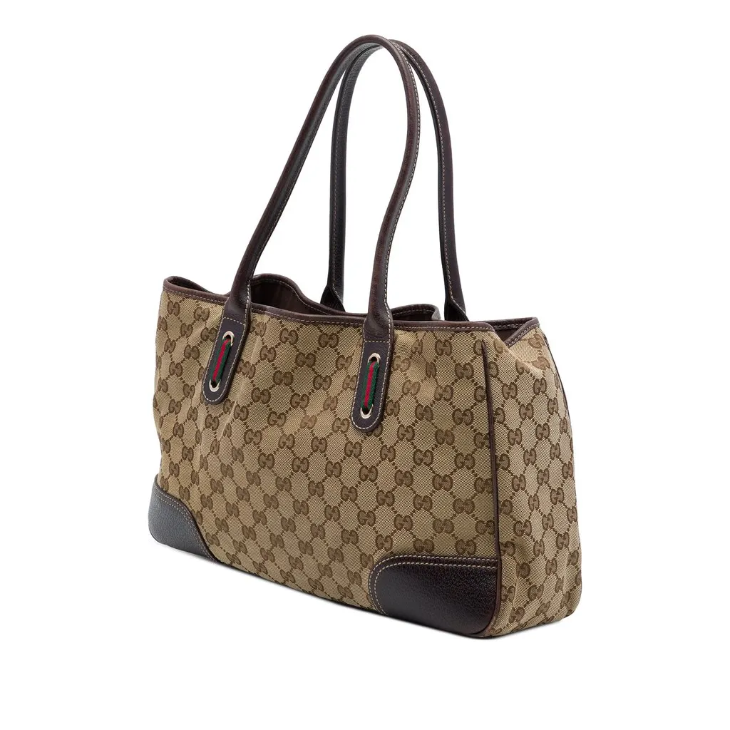 Gucci GG Canvas Princy Tote Beige Canvas Very good - Back View