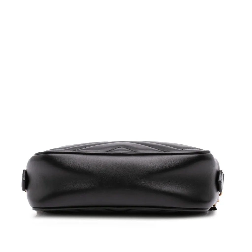 Gucci Mini GG Marmont Matelasse Calfskin Crossbody Black Leather Very good - Inside View