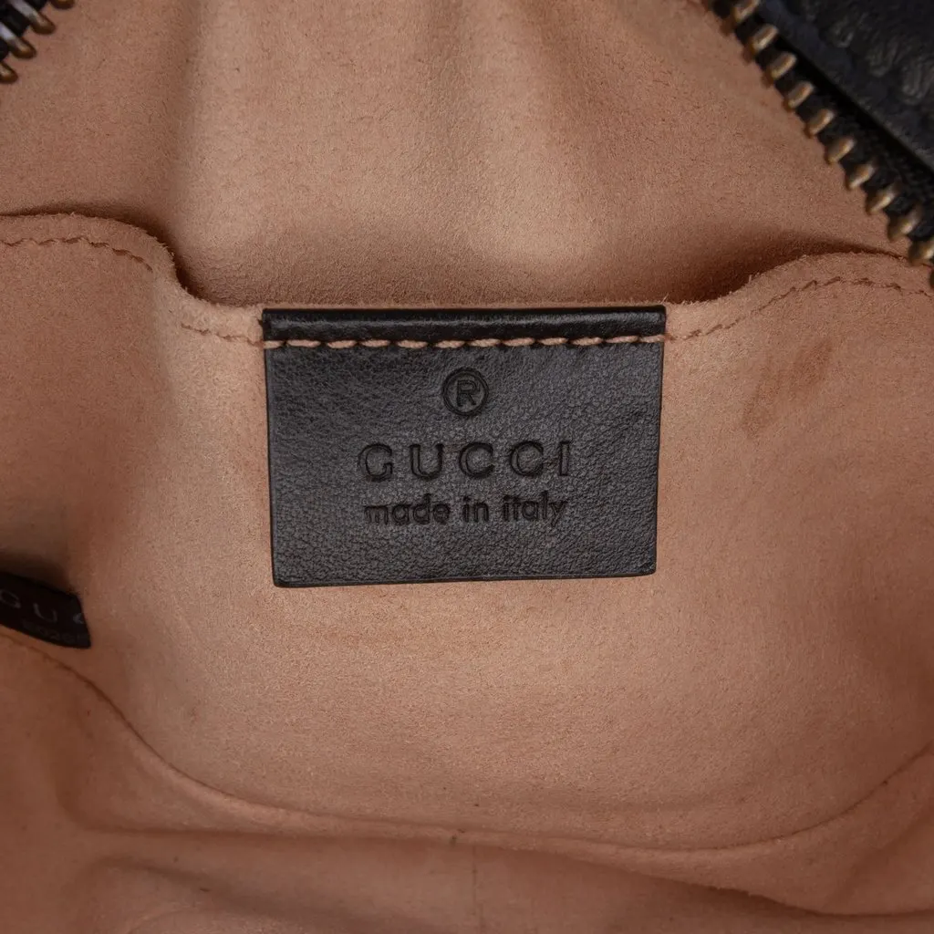 Gucci Mini GG Marmont Matelasse Calfskin Crossbody Black Leather Very good - Box View